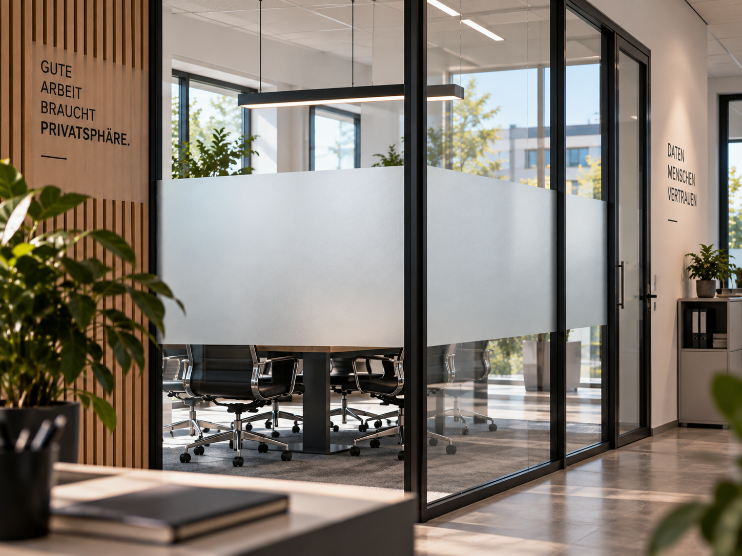 Sichtschutz fürs Büro – DSGVO-konform ohne dunklen Raum